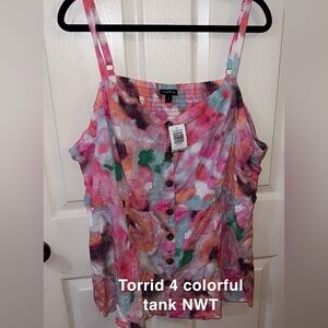 Torrid 4 colorful tank NWT